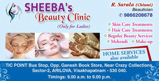 Sheebas Beauty Clinic Arilova in Visakhapatnam Vizag,Arilova In Visakhapatnam, Vizag