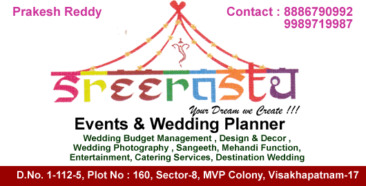 Sreerastu  Events And Wedding Planners Management MVP Colony in Visakhapatnam Vizag,MVP Colony In Visakhapatnam, Vizag