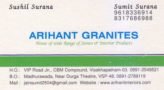 Arihant Marbles,CBM Compound In Visakhapatnam, Vizag