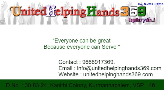 United Helping Hands 369 in Visakhapatnam Vizag,Kurmanpalem In Visakhapatnam, Vizag