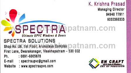 Spectra solutions Windows doors Dwarkanagar,Dwarakanagar In Visakhapatnam, Vizag