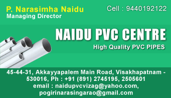 Naidu PVC centre high Quality pvc pipes akkayyapalem in vizag visakhapatnam,Akkayyapalem In Visakhapatnam, Vizag