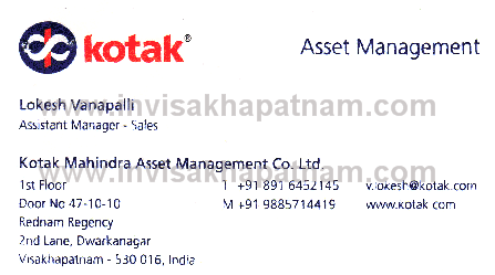 Kotak Mahindra Asst Management Dwarkanagar,Dwarakanagar In Visakhapatnam, Vizag