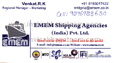 EMEM Shipping Agencies,not given In Visakhapatnam, Vizag