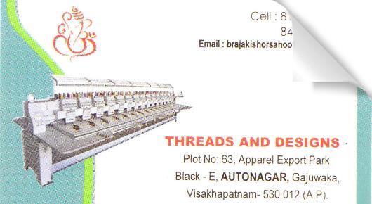 Threads and Designs Autonagar Embroidering Works in Visakhapatnam Vizag,Auto Nagar In Visakhapatnam, Vizag
