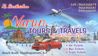 Varun Tours and Travels in visakhapatnam,RK Beach In Visakhapatnam, Vizag