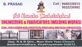 Sri Kanaka Mahalakshmi Welding Works in visakhapatnam,Seethammadhara In Visakhapatnam, Vizag