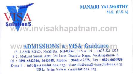 VISA Solutions Guidance Dwarkanagar,Dwarakanagar In Visakhapatnam, Vizag