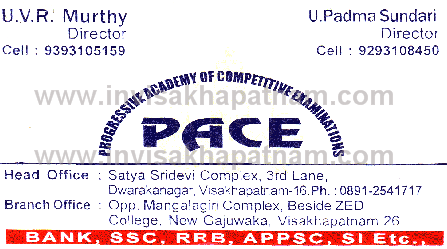 PACE Education Dwarkanagar,Dwarakanagar In Visakhapatnam, Vizag