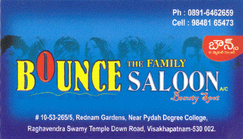 Bounce the Family Saloon Ramanagar in vizag visakhapatnam,Ramnagar In Visakhapatnam, Vizag