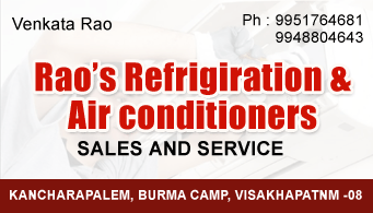 Raos Refrigeration Air Conditioners Kancharapalem in vizag visakhapatnam,kancharapalem In Visakhapatnam, Vizag