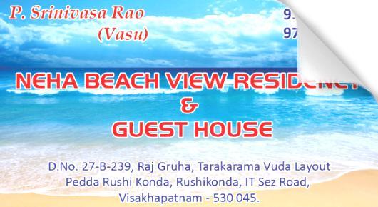Neha Beach View Residency Gust House Rooms Rushikonda in Visakhapatnam Vizag,Rushikonda In Visakhapatnam, Vizag