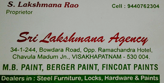 Sri Lakshmana Agency Allipuram in Visakhapatnam Vizag,Bowadara Road  In Visakhapatnam, Vizag