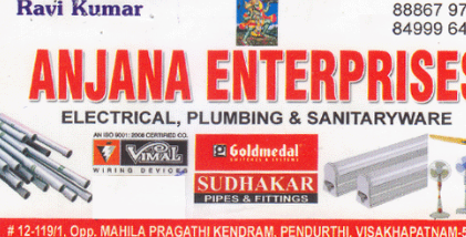 Anjana Enterprises Sanitaryware Pendurthi in Visakhapatnam Vizag,Pendurthi In Visakhapatnam, Vizag