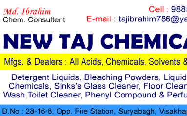 New Taj Chemicals Suryabagh in Visakhapatnam Vizag,suryabagh In Visakhapatnam, Vizag