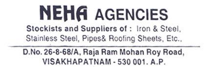 Neha Agencies Iron and Steel Roofing Sheets Pipes Merchant suryabagh vizag Visakhapatnam,suryabagh In Visakhapatnam, Vizag