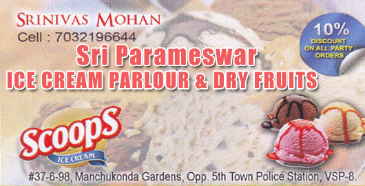Sri Parameswar Ice Cream Parlour And Dry Fruits 5th Town Police Station in Visakhapatnam Vizag,Urvasi In Visakhapatnam, Vizag