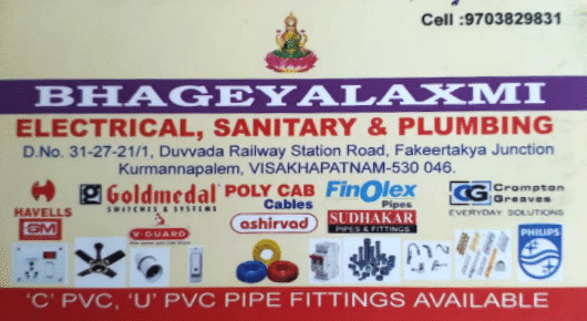 Bhageyalaxmi Electricals Plumbing Sanitar Kumannapalem in Visakhapatnam Vizag,Kurmanpalem In Visakhapatnam, Vizag