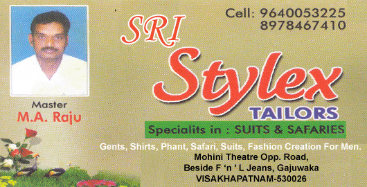 Sri Stylex Tailors Gajuwaka in Visakhapatnam Vizag,Gajuwaka In Visakhapatnam, Vizag