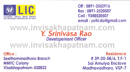 LIC Y Srinivasa Rao Seethammadhara Branch,Madhurawada In Visakhapatnam, Vizag