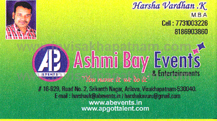Ashmi Bay Events Arilova,Arilova In Visakhapatnam, Vizag