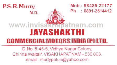 Jayashakthi Commercial Motors Chinnawaltair,Chinnawaltair In Visakhapatnam, Vizag