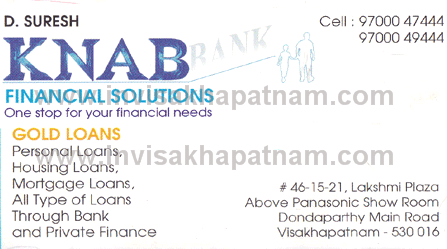 KNAB Financial solutions Dondaparthy,dondaparthy In Visakhapatnam, Vizag