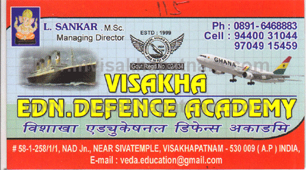 VISAKHA EDN.DEFENCE Academy NAD,NAD In Visakhapatnam, Vizag