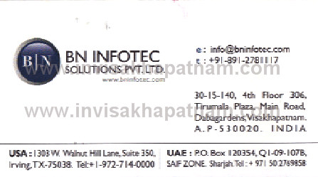 BN INFOTEC Solutions Dabagardens,Dabagardens In Visakhapatnam, Vizag