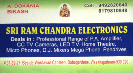 Sri Ram Chandra Electronics LED TV Manufacturers Dabagardens in Visakhapatnam Vizag,Dabagardens In Visakhapatnam, Vizag