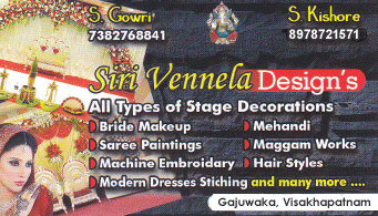 siri vennela Designs stage decorations Bride Makeup Mehandi Hair style gajuwaka in visakhapatnam vizag,Gajuwaka In Visakhapatnam, Vizag