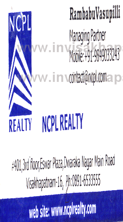 NCPL Reality Dwarkanagar,Dwarakanagar In Visakhapatnam, Vizag