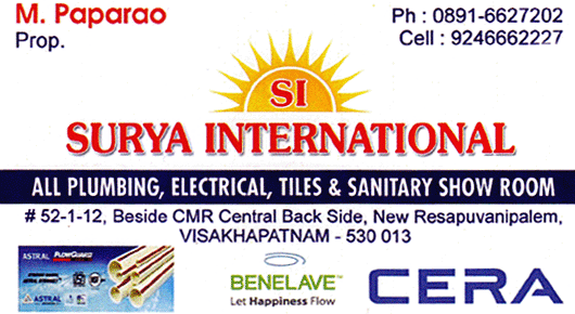 Surya International in Visakhapatnam Vizag,Maddilapalem In Visakhapatnam, Vizag
