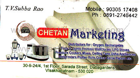 CHETANMarketing Dabagardens,Dabagardens In Visakhapatnam, Vizag