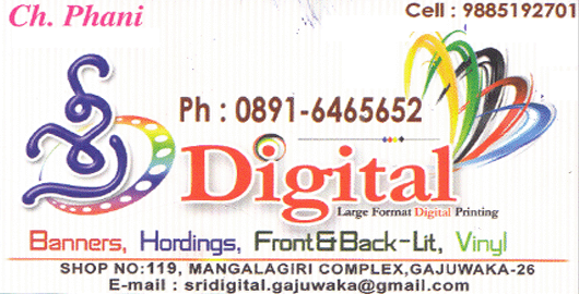 Sri Digital Large Format Digital Printing Gajuwaka in Visakhapatnam Vizag,Gajuwaka In Visakhapatnam, Vizag