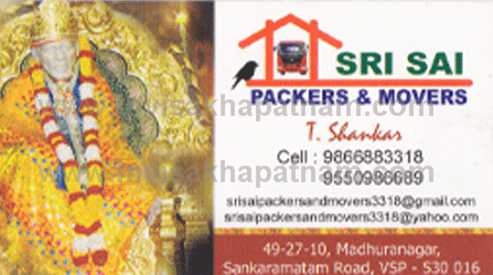 Sri sai packers movers,Sankaramattam In Visakhapatnam, Vizag