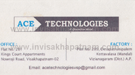 ACE Technologies,Nowroji Road In Visakhapatnam, Vizag
