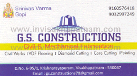GSconsructions,krishnarayanapuram In Visakhapatnam, Vizag