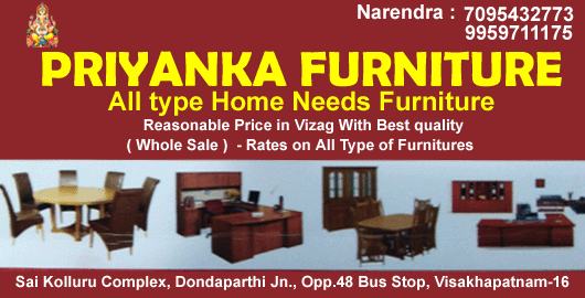 Priyanka Furniture Dondaparthi in Visakhapatnam Vizag,dondaparthy In Visakhapatnam, Vizag