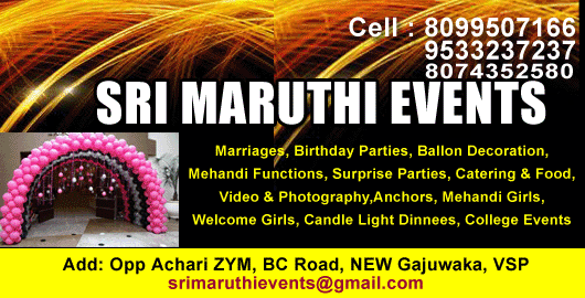 Sri Maruthi Events New Gajuwaka in Visakhapatnam Vizag,New Gajuwaka In Visakhapatnam, Vizag