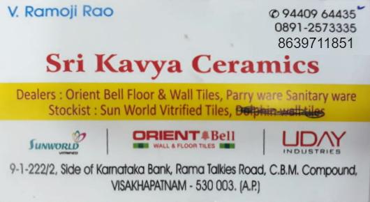 Sri Kavya Ceramics RamaTalkies Road in Visakhapatnam Vizag,CBM Compound In Visakhapatnam, Vizag