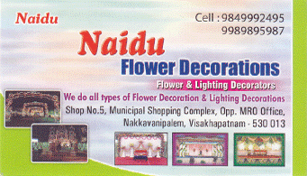 Naidu Suppliers Real Estate Flower Decorations Nakkavanipalem in vizag visakhapatnam,Nakkavanipalem In Visakhapatnam, Vizag