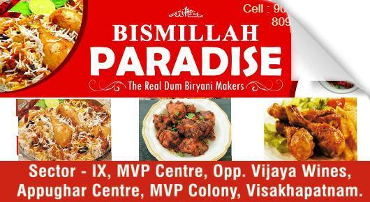 Bismillah Paradise Biryani Makers MVP Colony in Visakhapatnam Vizag,MVP Colony In Visakhapatnam, Vizag