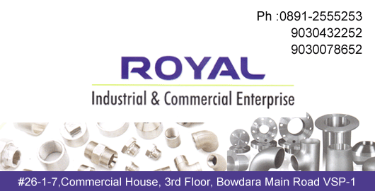 royal industrial and commercial enterprises suryabagh vizag visakhapatnam,Bowadara Road  In Visakhapatnam, Vizag