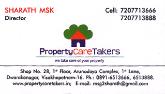 Property Care Takers Dwarakanagar in vizzag visakhapatnam,Dwarakanagar In Visakhapatnam, Vizag