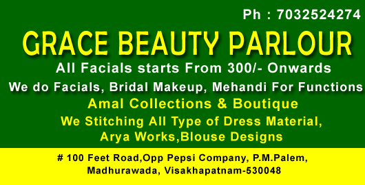 Grace Beauty Parlour Madhurawada in Visakhapatnam Vizag,Madhurawada In Visakhapatnam, Vizag