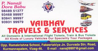 Vaibhav Travels and Services in visakhapatnam,Kurmanpalem In Visakhapatnam, Vizag