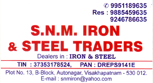 SNM Iron And Steel Traders in Visakhapatnam Vizag,Auto Nagar In Visakhapatnam, Vizag