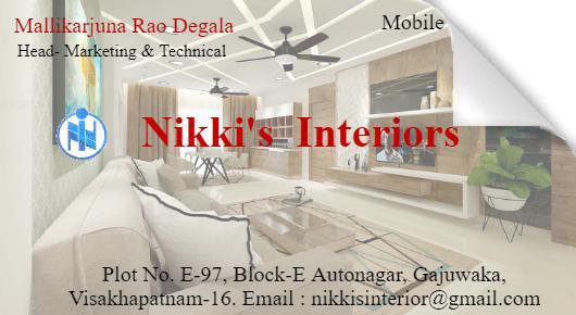 NIKKIS INTERIORS DESIGN AUTONAGAR IN VISAKHAPATNAM VIZAG,Auto Nagar In Visakhapatnam, Vizag