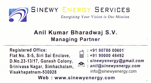 Sinewy Energy Services Solar Equipments Akkayyapalem in Visakhapatnam Vizag,Akkayyapalem In Visakhapatnam, Vizag